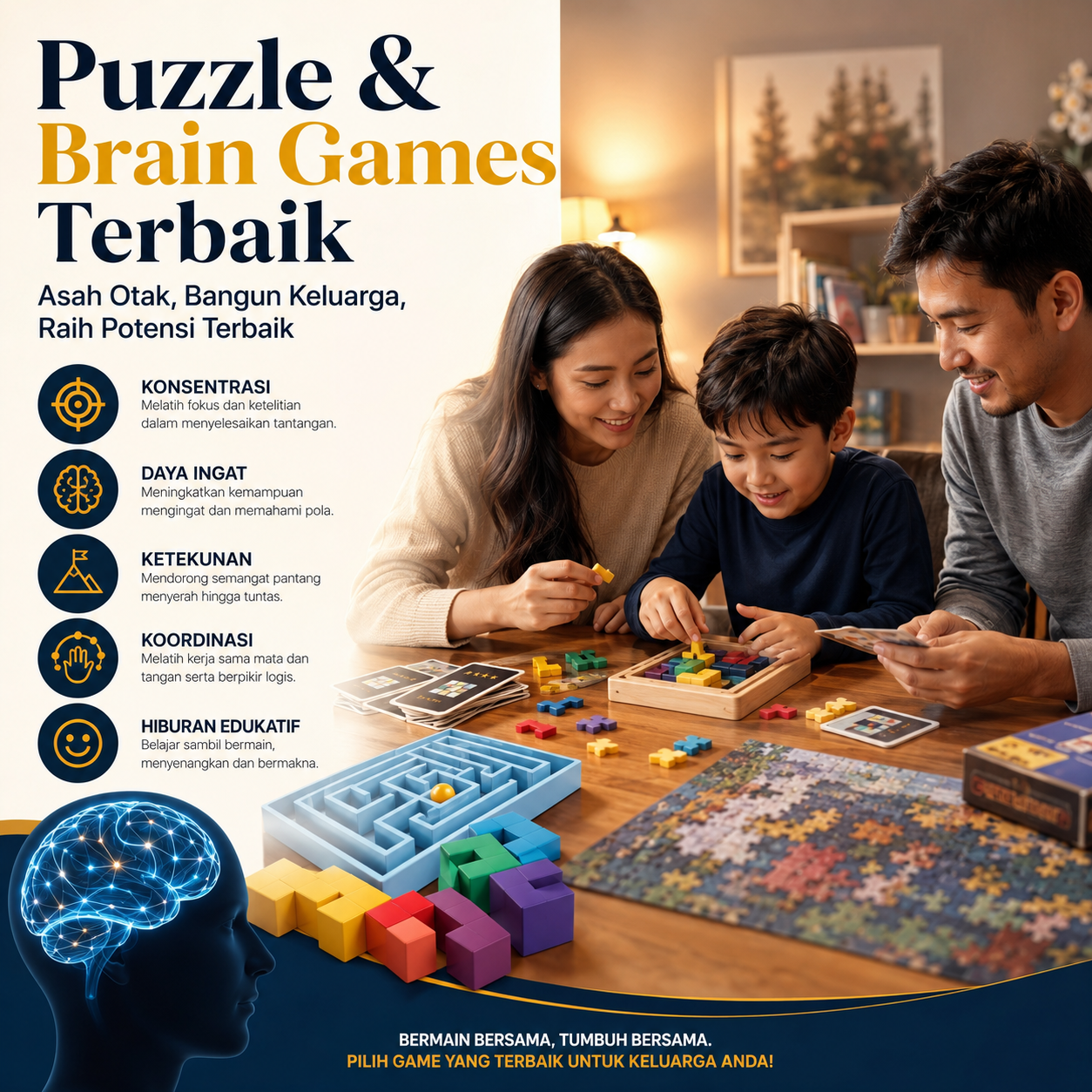 Puzzle dan Brain Games Terbaik untuk Keluarga
